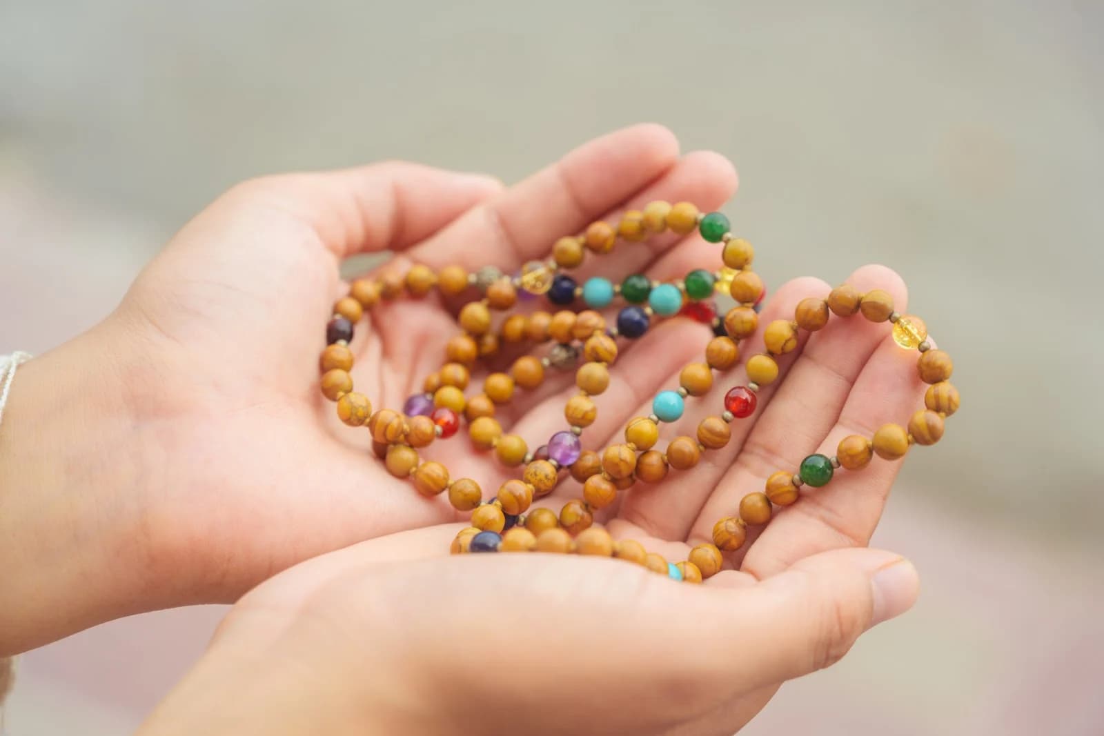 7 Chakra Rudraksha Gemstone Mala