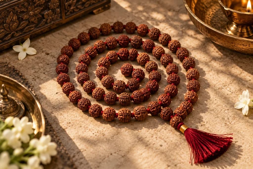We're Here to Help - Rudraksha Japa Mala